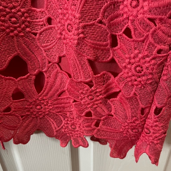 Summer dress by Calvin Klein size 12.  Embroidery looks. Fitted used only once - Picture 3 of 5